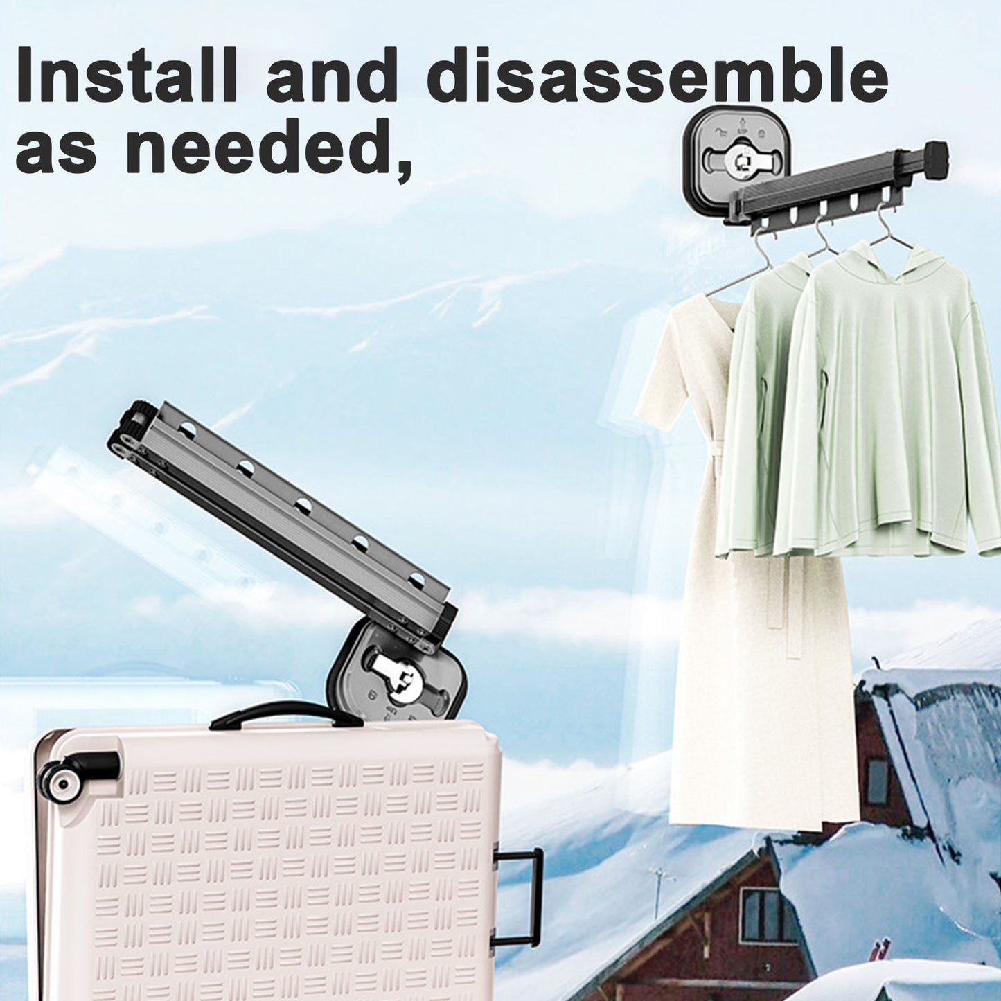 Absorbent Wall Mounted Folding Drying Rack