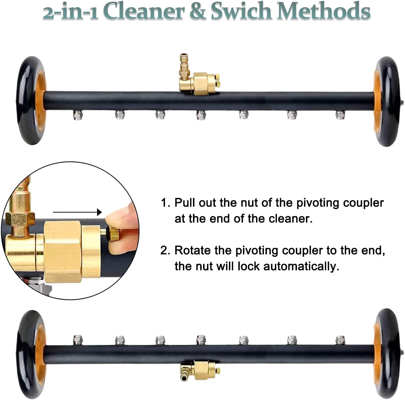 High-Pressure Water Broom - Undercarriage & Surface Cleaner