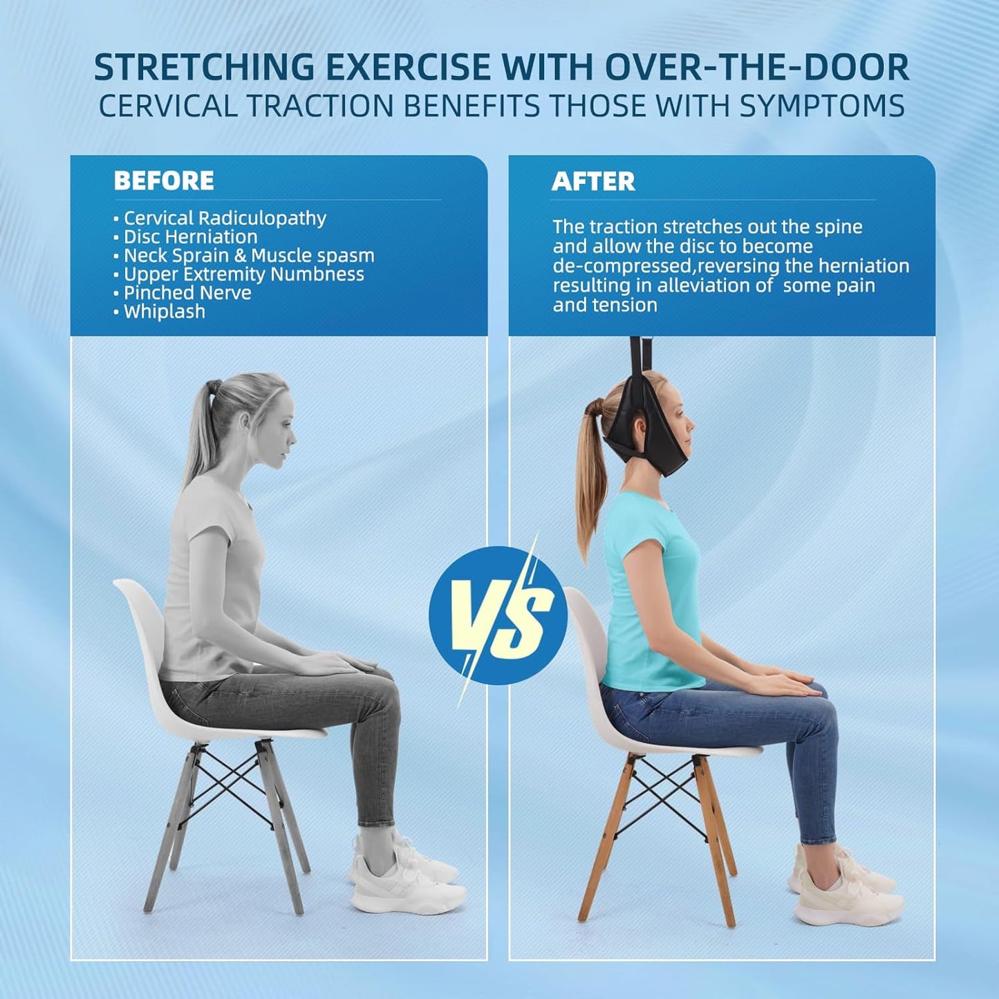 Cervical Neck Traction Device – Neck Sling for Spine Decompression