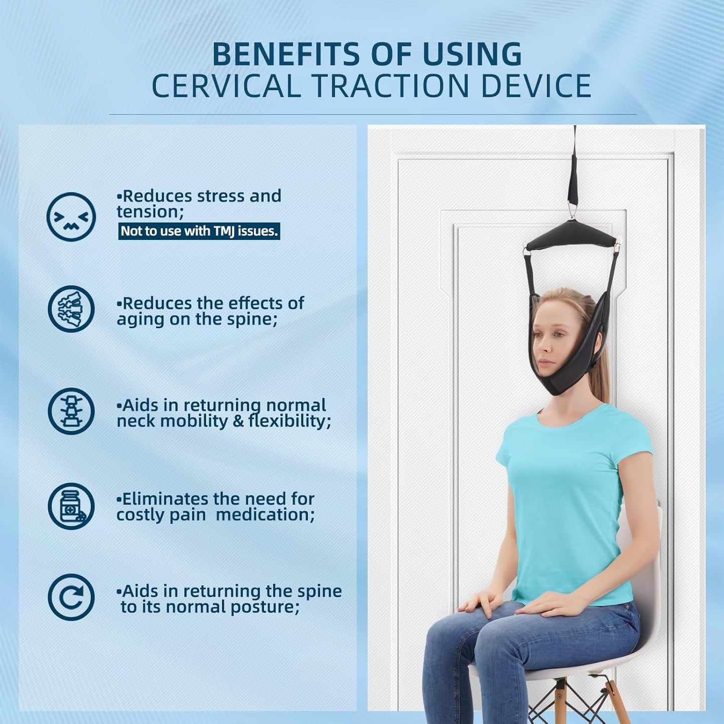 Cervical Neck Traction Device – Neck Sling for Spine Decompression
