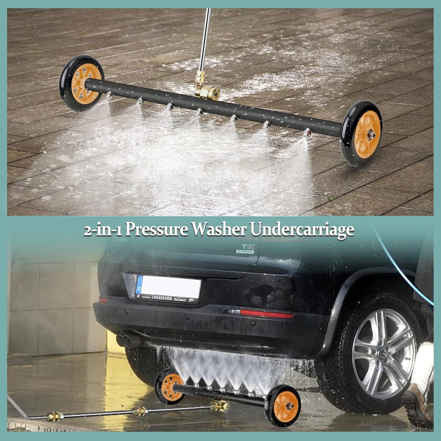 High-Pressure Water Broom - Undercarriage & Surface Cleaner
