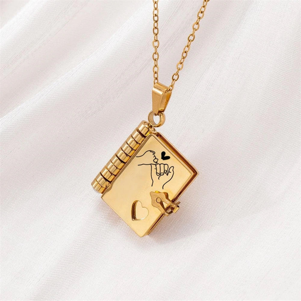 For Daughter - I'm Always With You Book Necklace