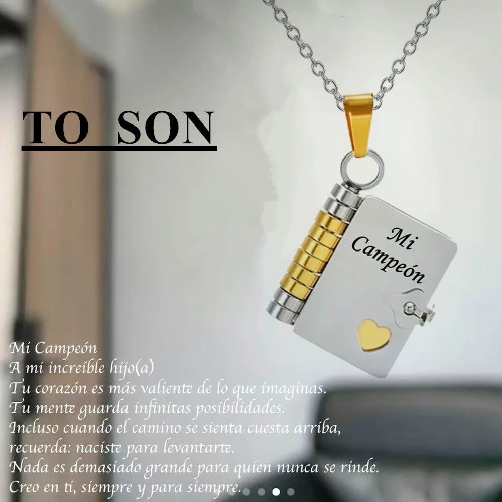 For Daughter - I'm Always With You Book Necklace