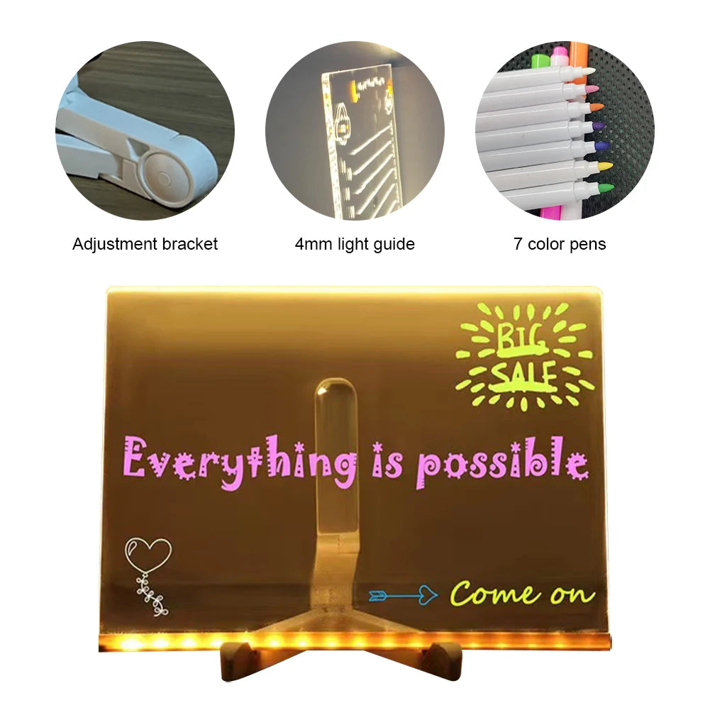 Personalized LED Note Board with Colors