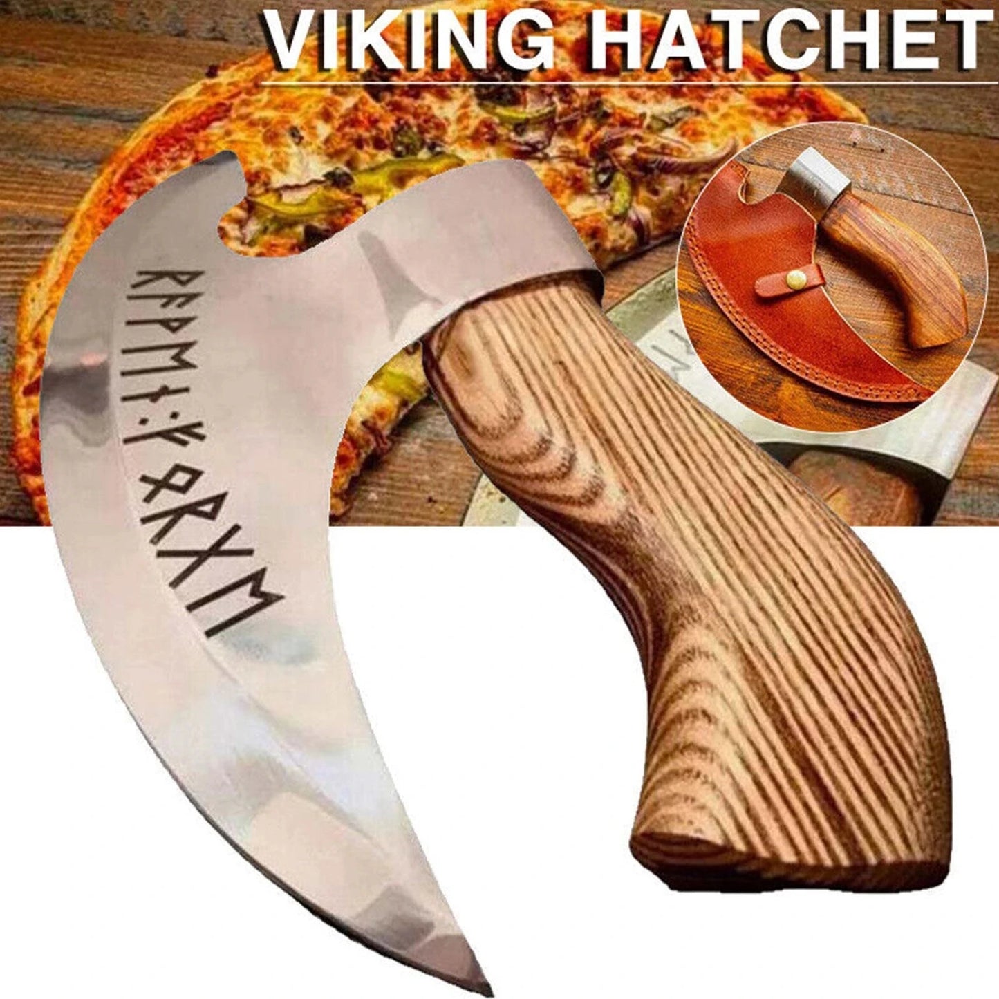 Viking Hatchet Handmade Pizza Cutting Axe