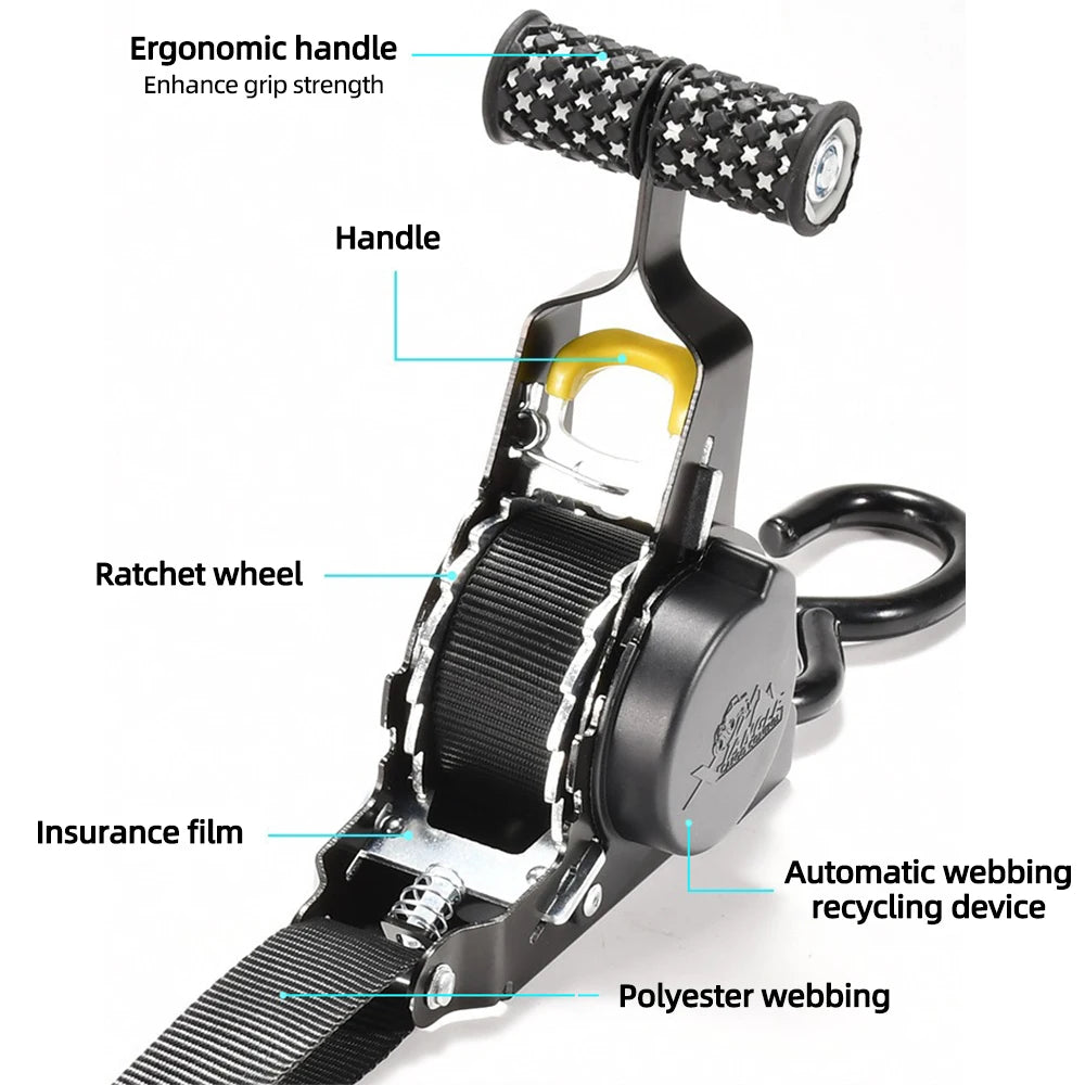 Auto Retractable Ratchet Straps
