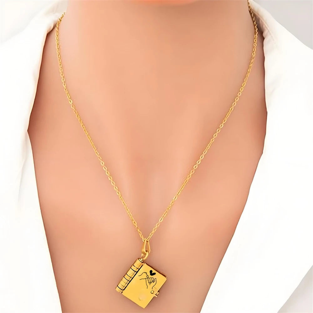 For Daughter - I'm Always With You Book Necklace