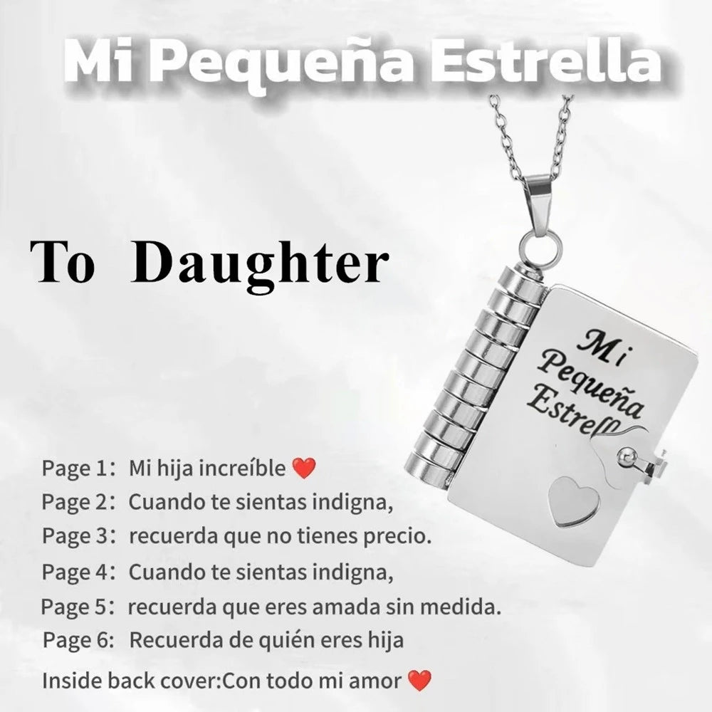 For Daughter - I'm Always With You Book Necklace