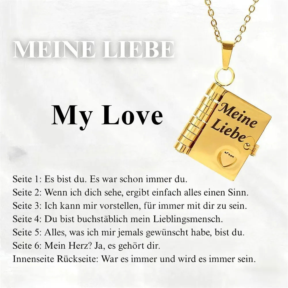 For Daughter - I'm Always With You Book Necklace