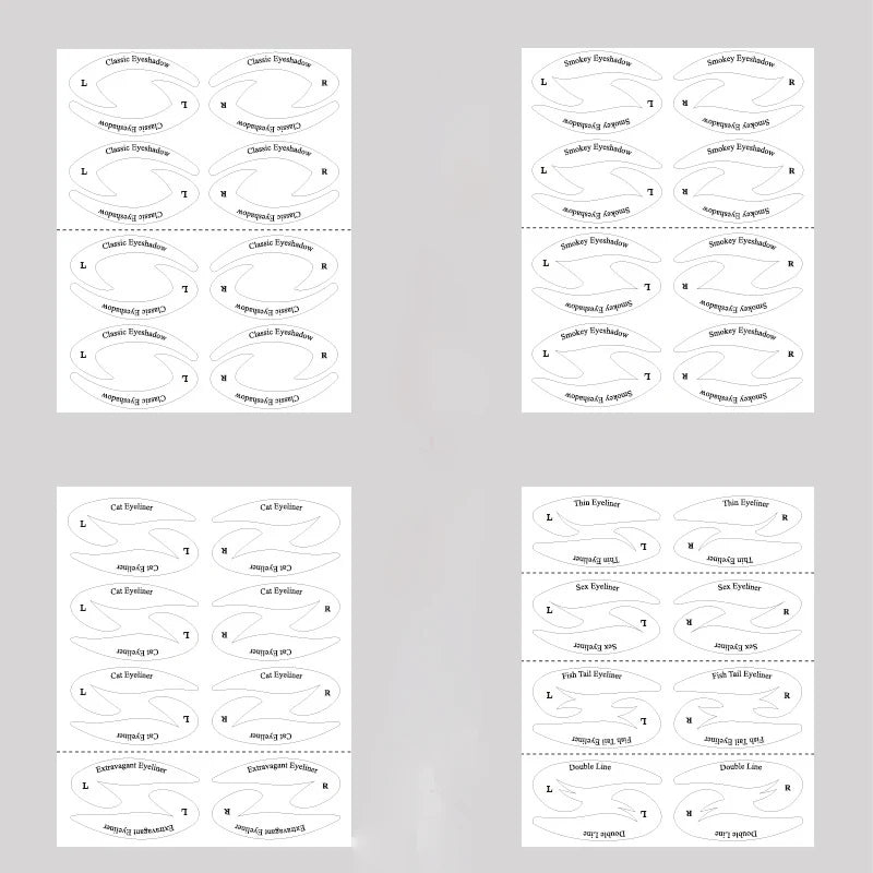 Eyeliner Makeup Template Stickers