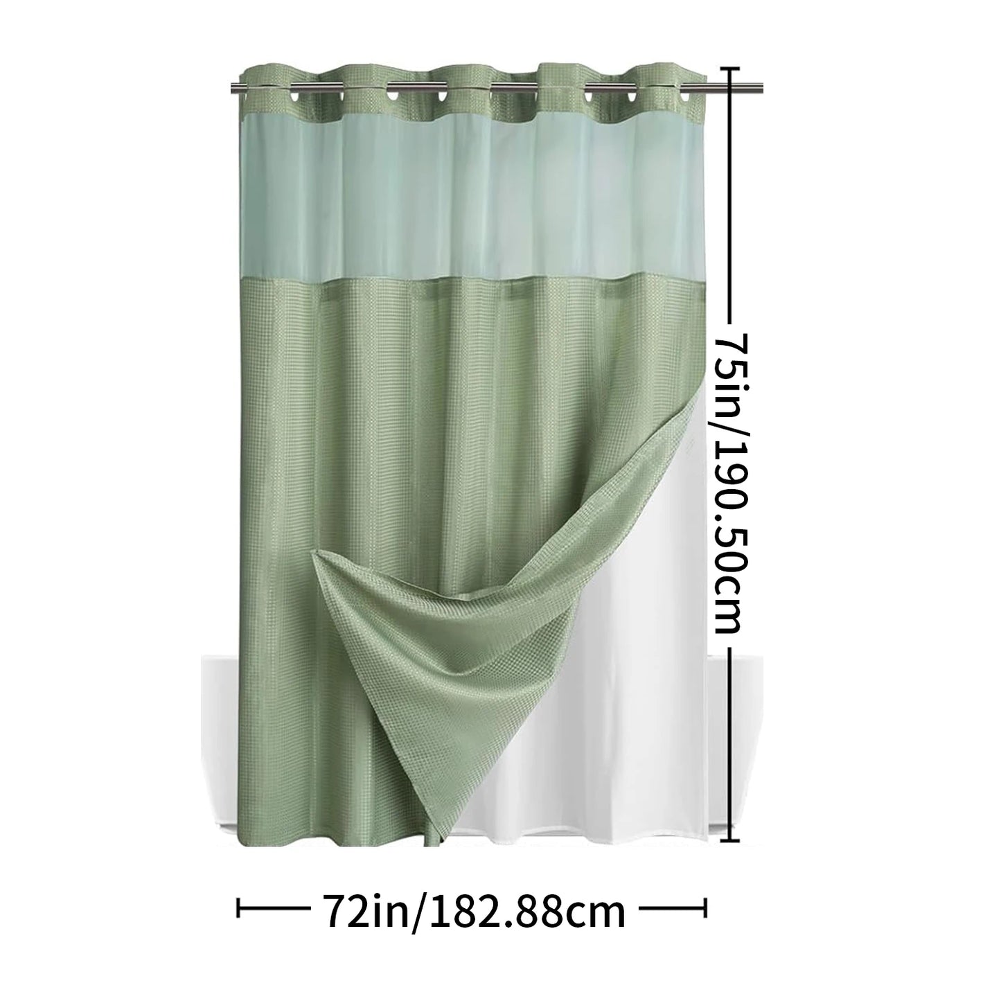 Snap In Shower Curtain