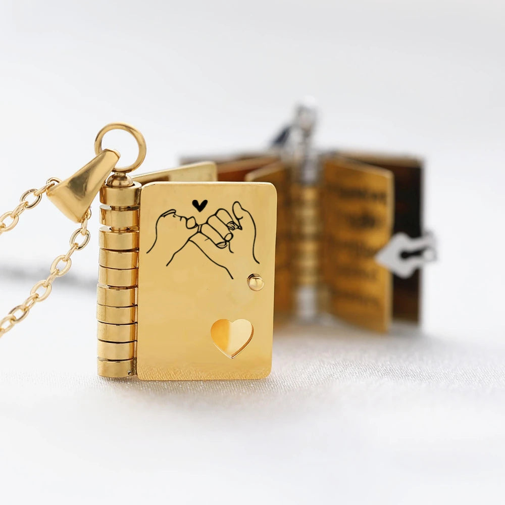 For Daughter - I'm Always With You Book Necklace