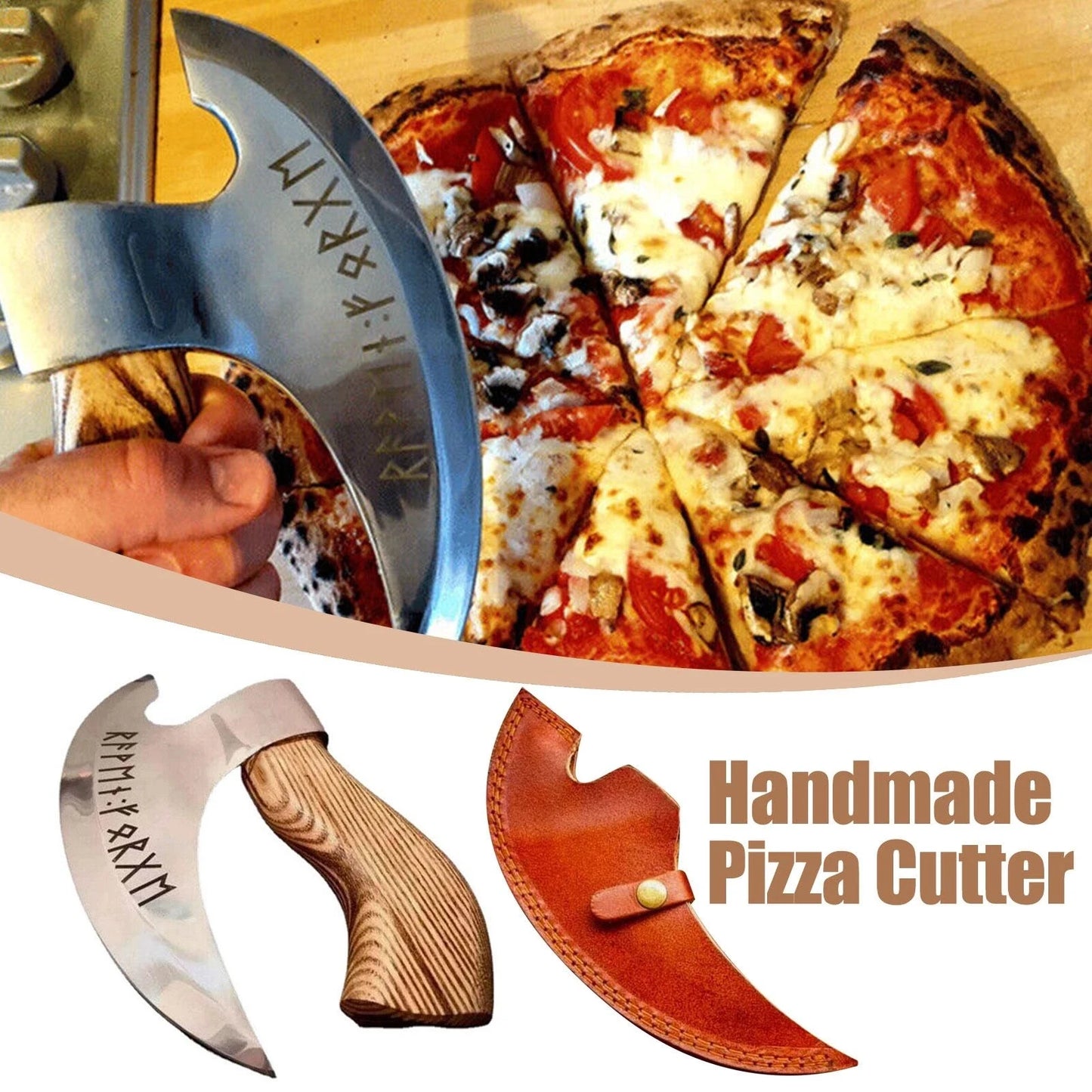 Viking Hatchet Handmade Pizza Cutting Axe