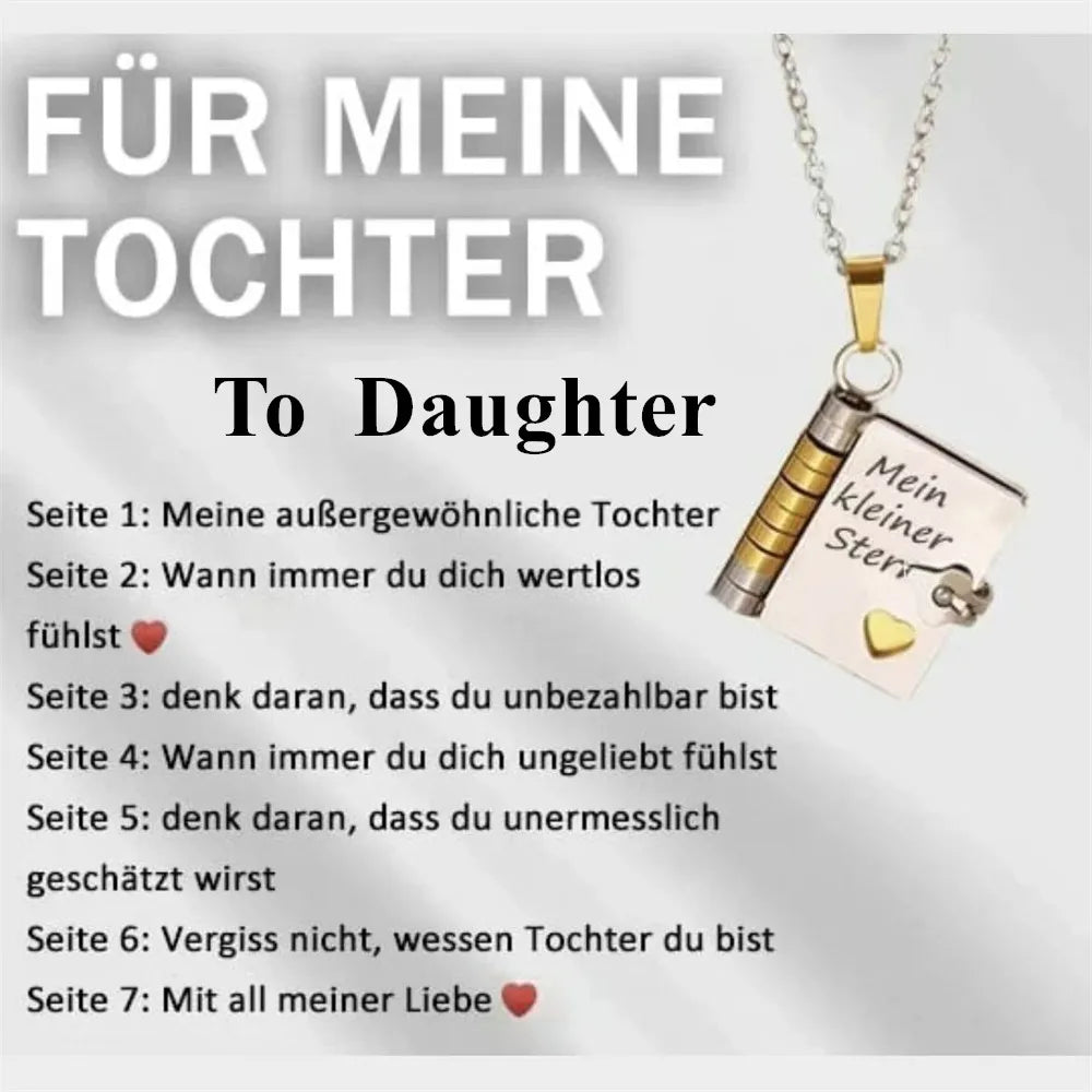 For Daughter - I'm Always With You Book Necklace