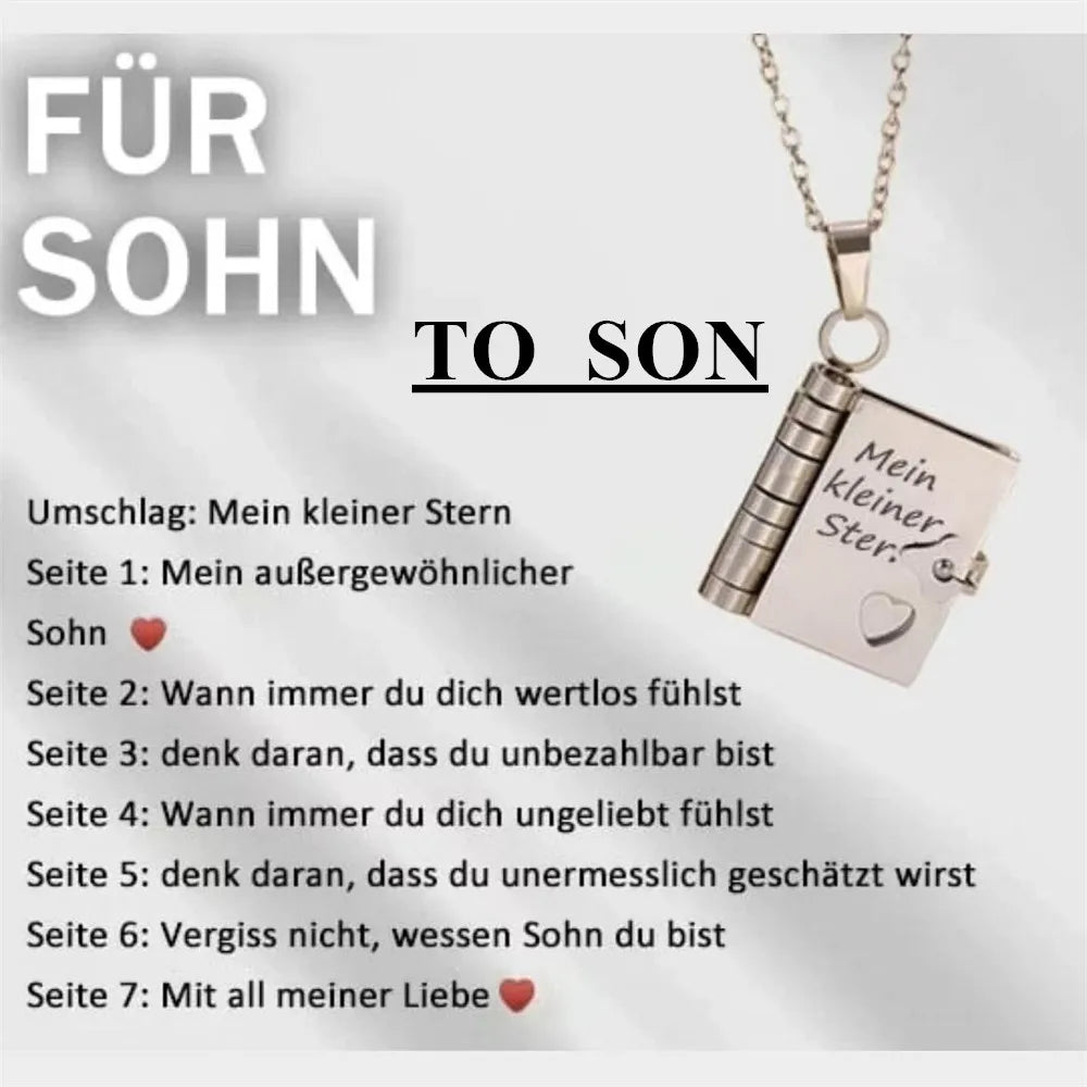 For Daughter - I'm Always With You Book Necklace