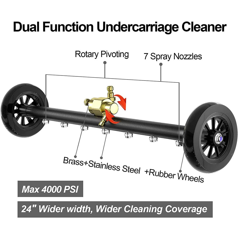 High-Pressure Water Broom - Undercarriage & Surface Cleaner