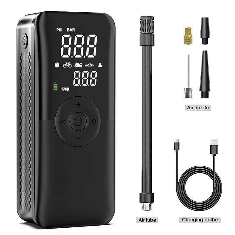 Cordless Tire Inflator Portable Air Compressor