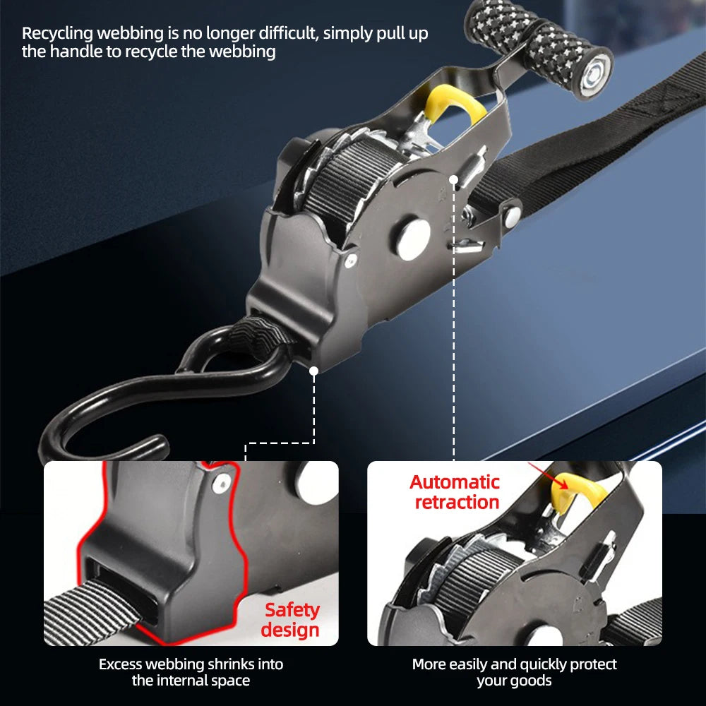Auto Retractable Ratchet Straps