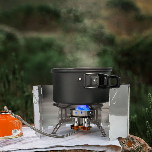 Windproof Camping Gas Stove with Piezo Ignition