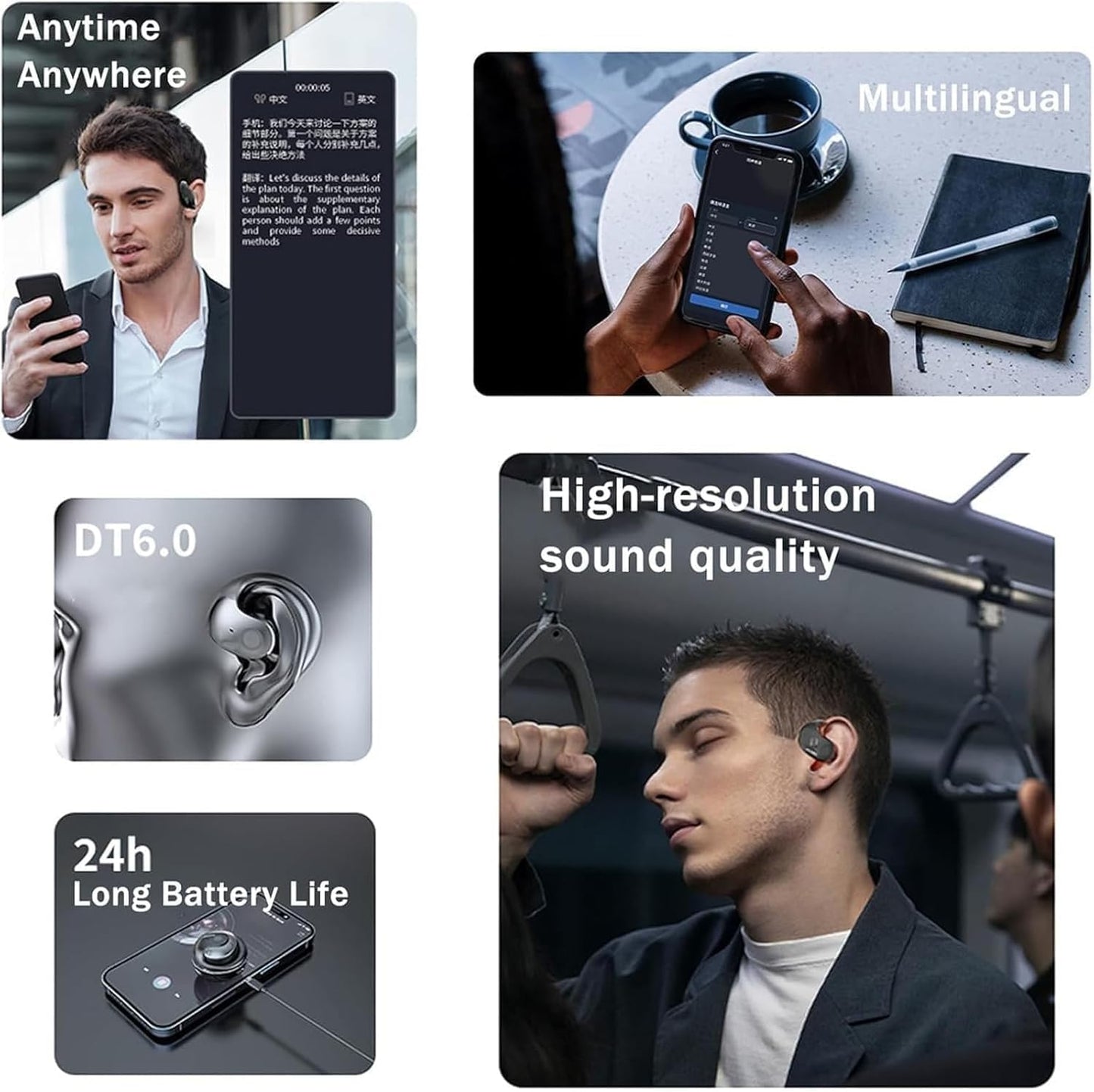 HY-T26 Pro Wireless Bluetooth Translation Earbuds