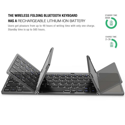 Foldable Bluetooth Keyboard with Touchpad