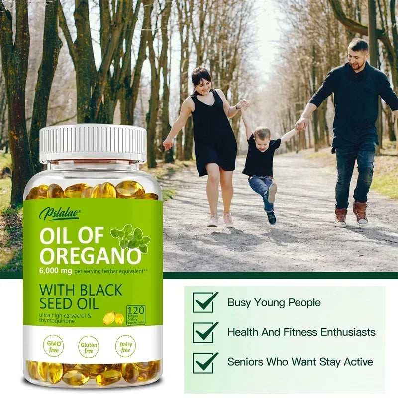 Oil of Oregano with Black Seed Oil Softgels