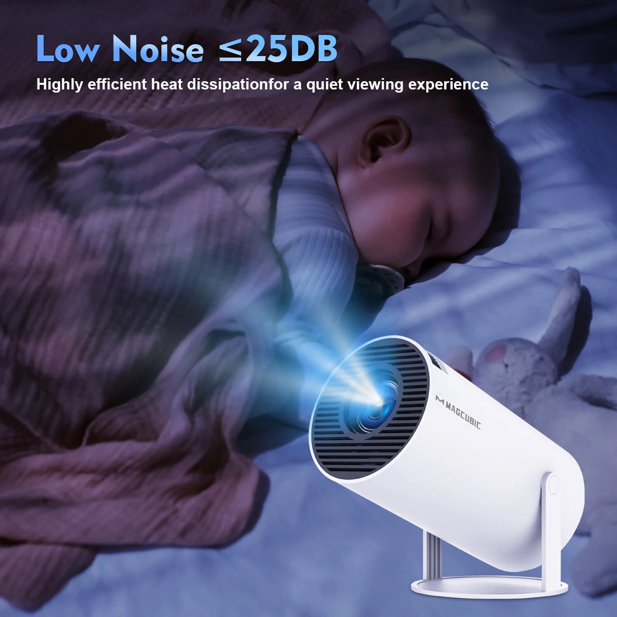 Portable Smart Projector – 4K Home Cinema & Outdoor Projector