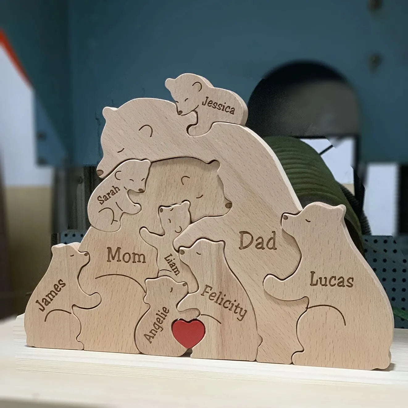 Bear Family - Personalized Wooden Puzzle