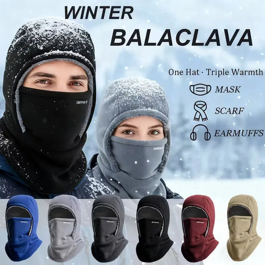 ThermaFleece Balaclava – Windproof 3-in-1 Winter Hat, Mask & Neck Warmer