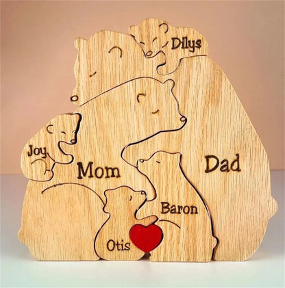 Bear Family - Personalized Wooden Puzzle