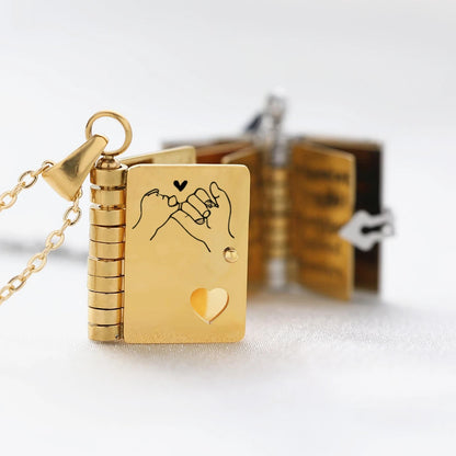 For Daughter - I'm Always With You Book Necklace