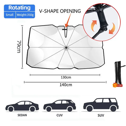 Car Sunshade Windshield Umbrella