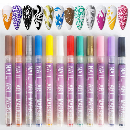 12 Colors Nail Art Pens Set