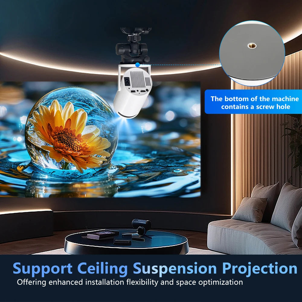 Portable Smart Projector – 4K Home Cinema & Outdoor Projector