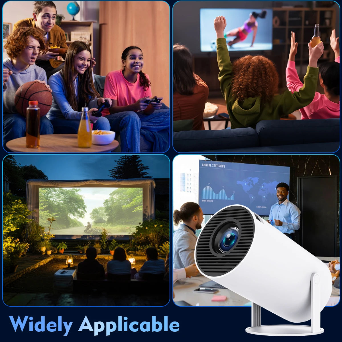 Portable Smart Projector – 4K Home Cinema & Outdoor Projector