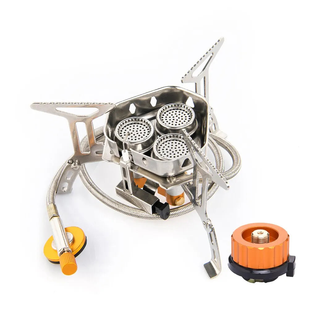Windproof Camping Gas Stove with Piezo Ignition
