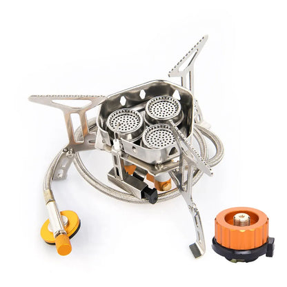 Windproof Camping Gas Stove with Piezo Ignition