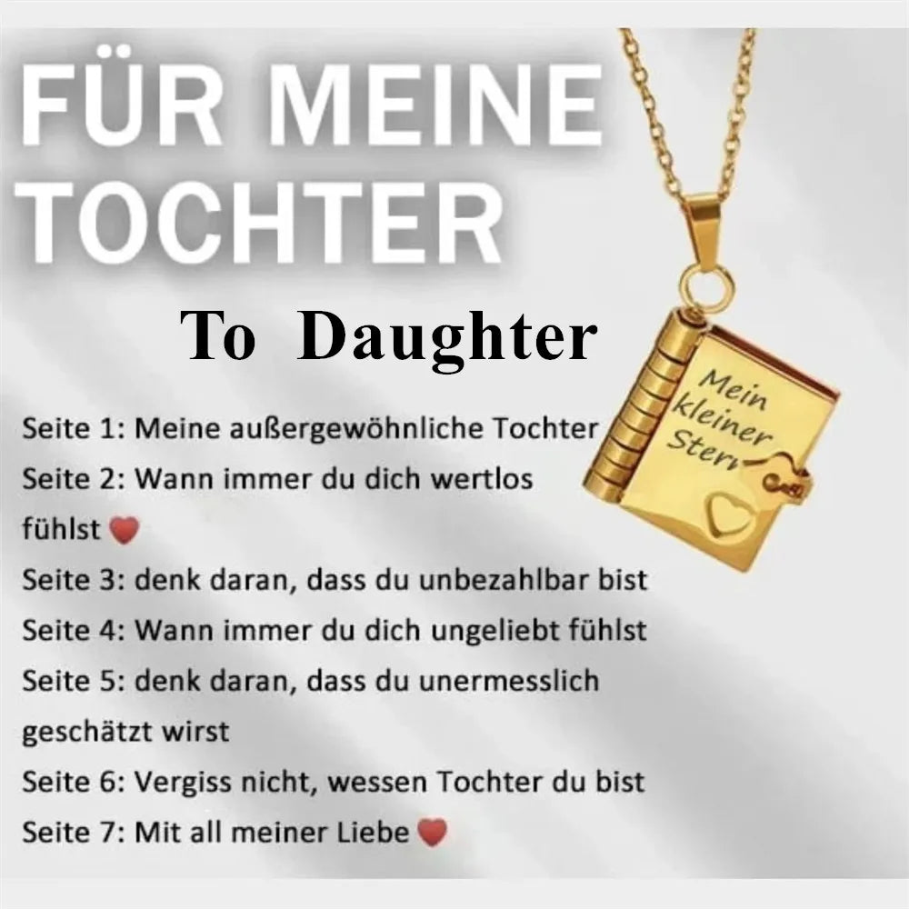 For Daughter - I'm Always With You Book Necklace